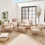 Voir la diapositive 2 : SWEEEK Salon de jardin en bois d'acacia et cordes beige. 4 personnes. ALISTE