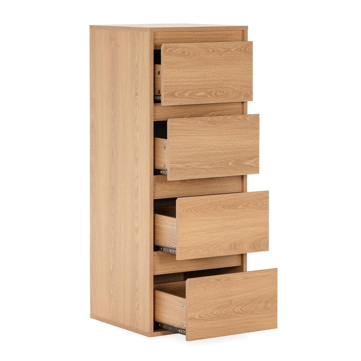 VS VENTA-STOCK Commode haute Tori 4 tiroirs effet Chêne