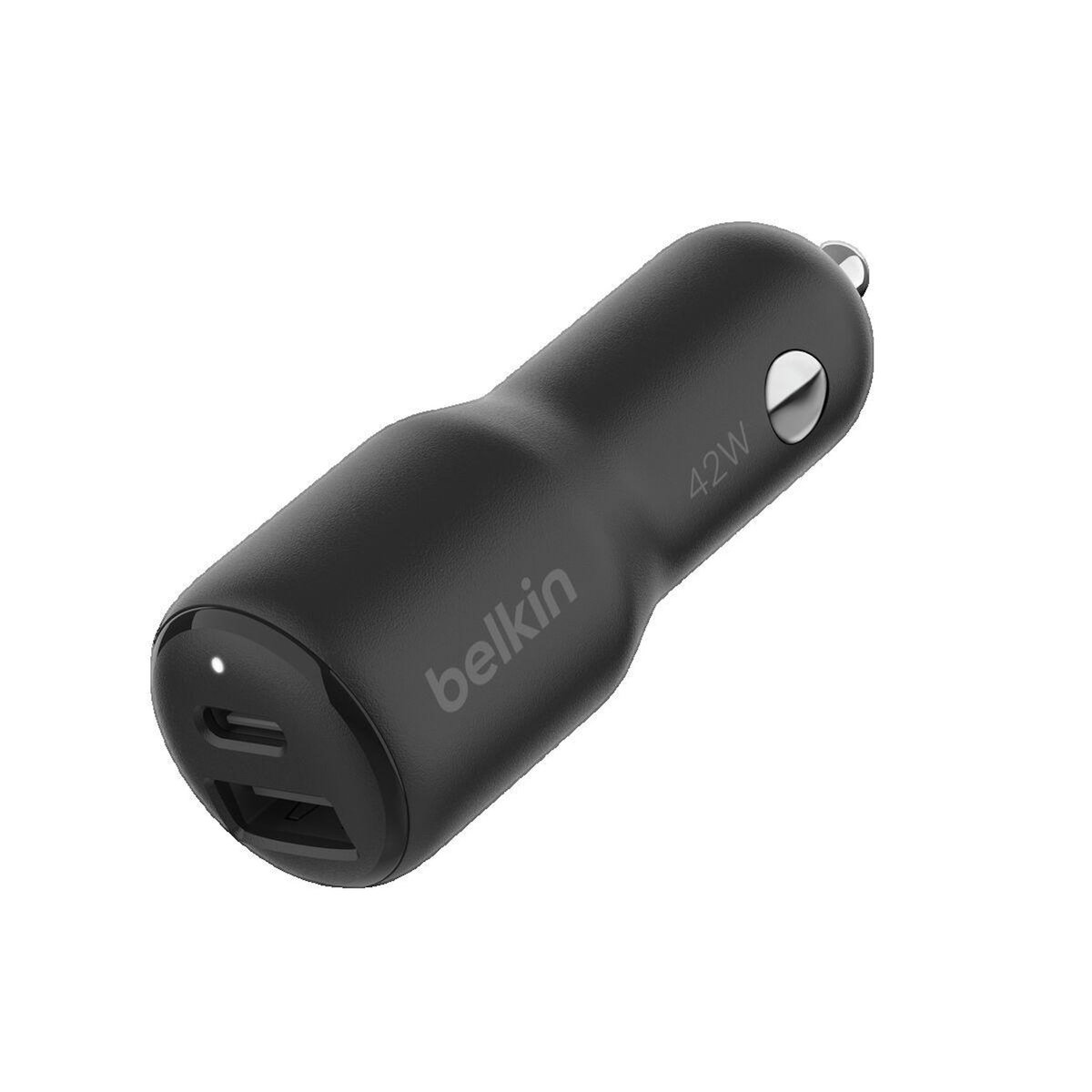Belkin Chargeur de voiture Belkin BoostCharge 42W PD 3.0 avec 2 ports USB (USB-C 24 pins et USB-A), charge rapide