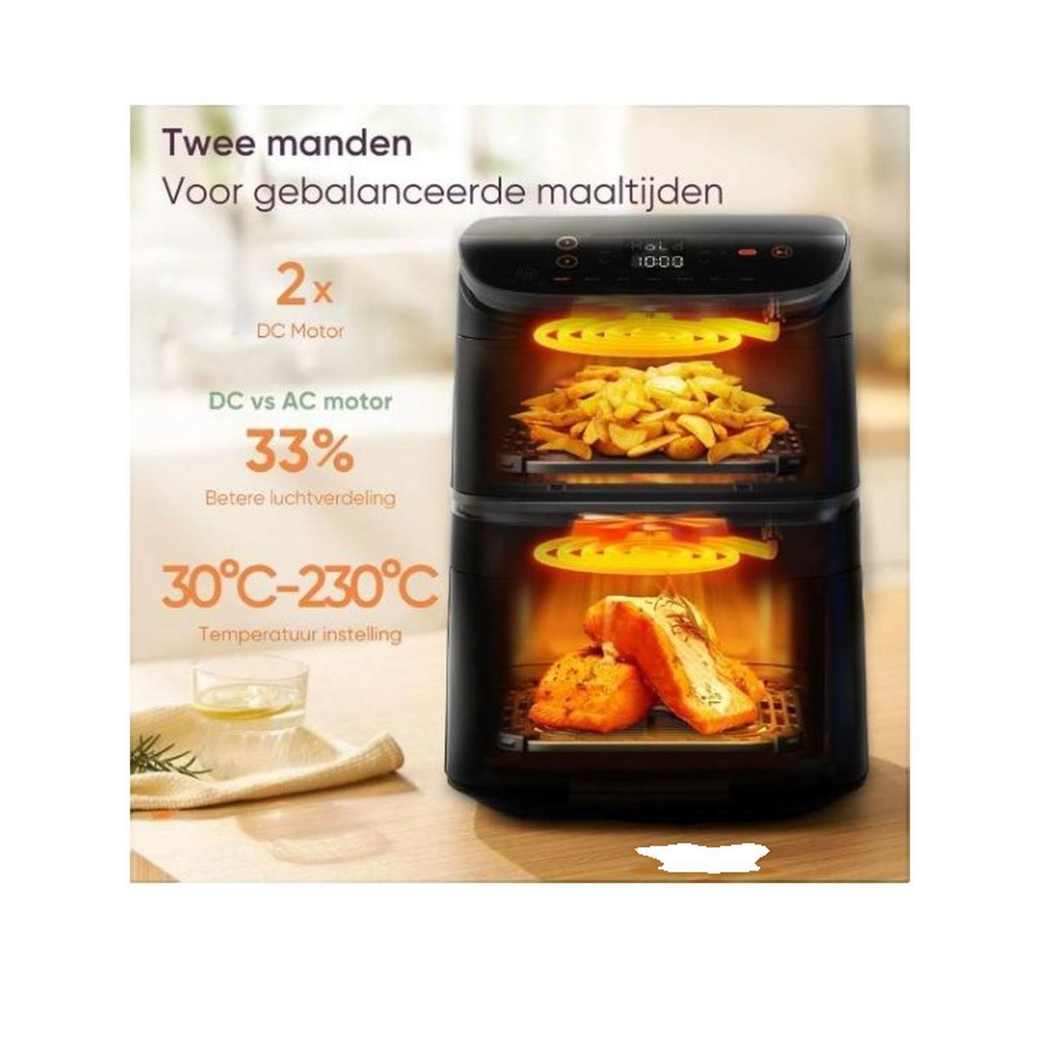 Voir la diapositive 4 : COSORI Friteuse à air caf-dc121 double 10.8L