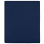 Voir la diapositive 1 : VIDAXL Draps-housses Jersey 2 pcs Bleu marine 160x200 cm Coton