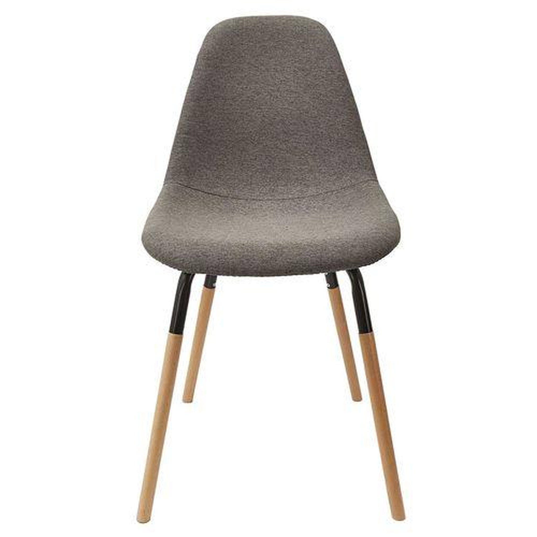 Voir la diapositive 3 : TOILINUX Lot de 4 chaises scandinave phenix en tissu et métal - gris