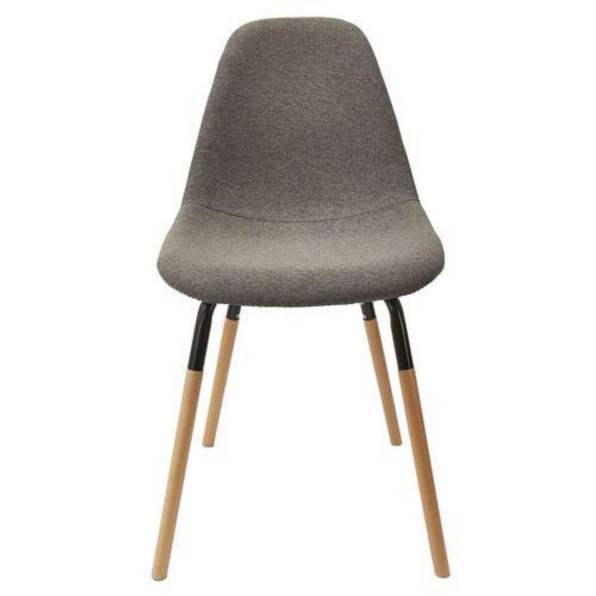 TOILINUX Lot de 4 Chaises scandinave Phenix en tissu et métal - Gris