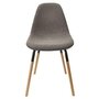 Voir la diapositive 3 : TOILINUX Lot de 4 Chaises scandinave Phenix en tissu et métal - Gris