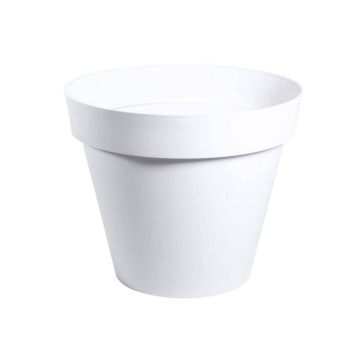Eda Pot de fleur rond Toscane Ø 80 x H.66 cm - Blanc - Eda