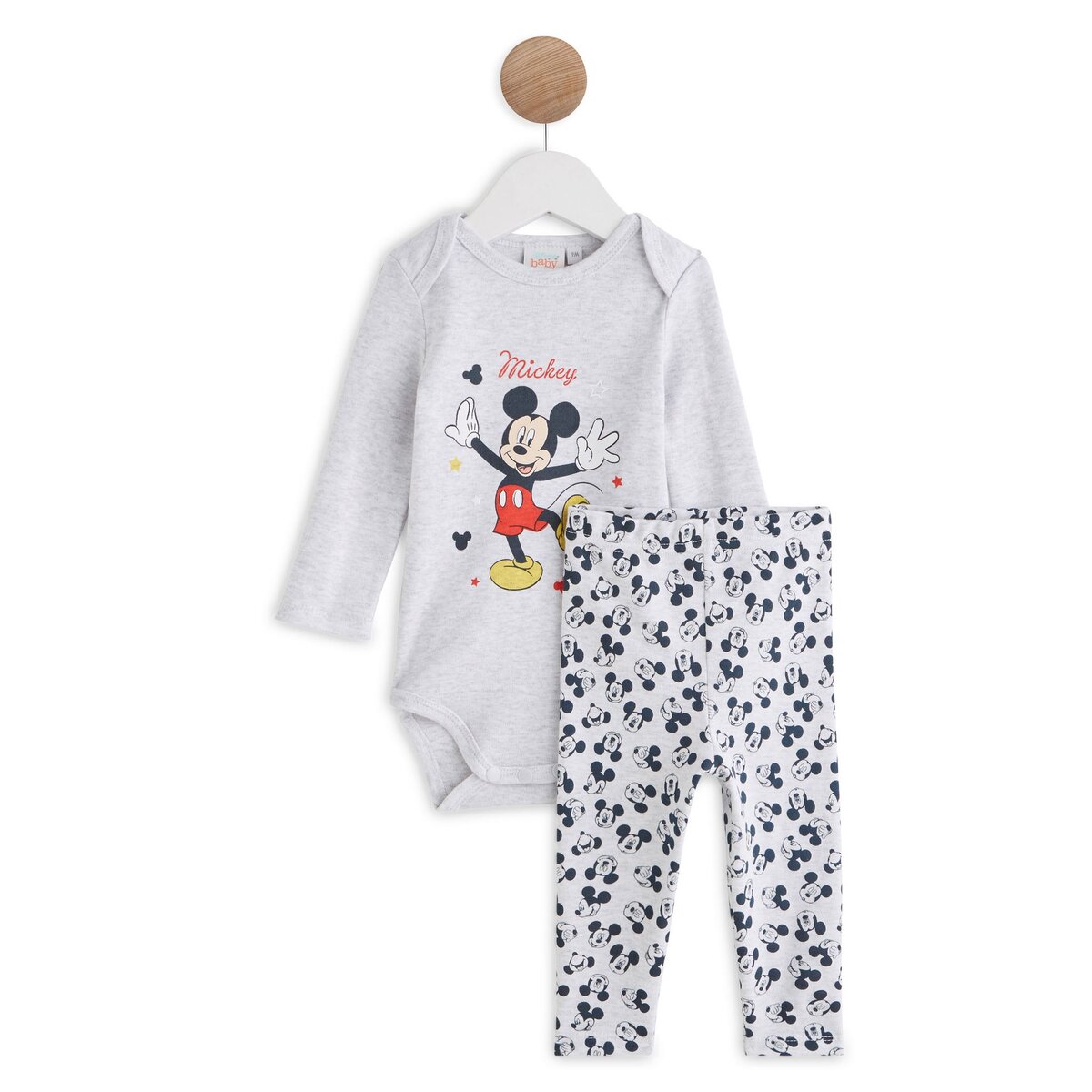 MICKEY Body manches longues bébé garçon pas cher 