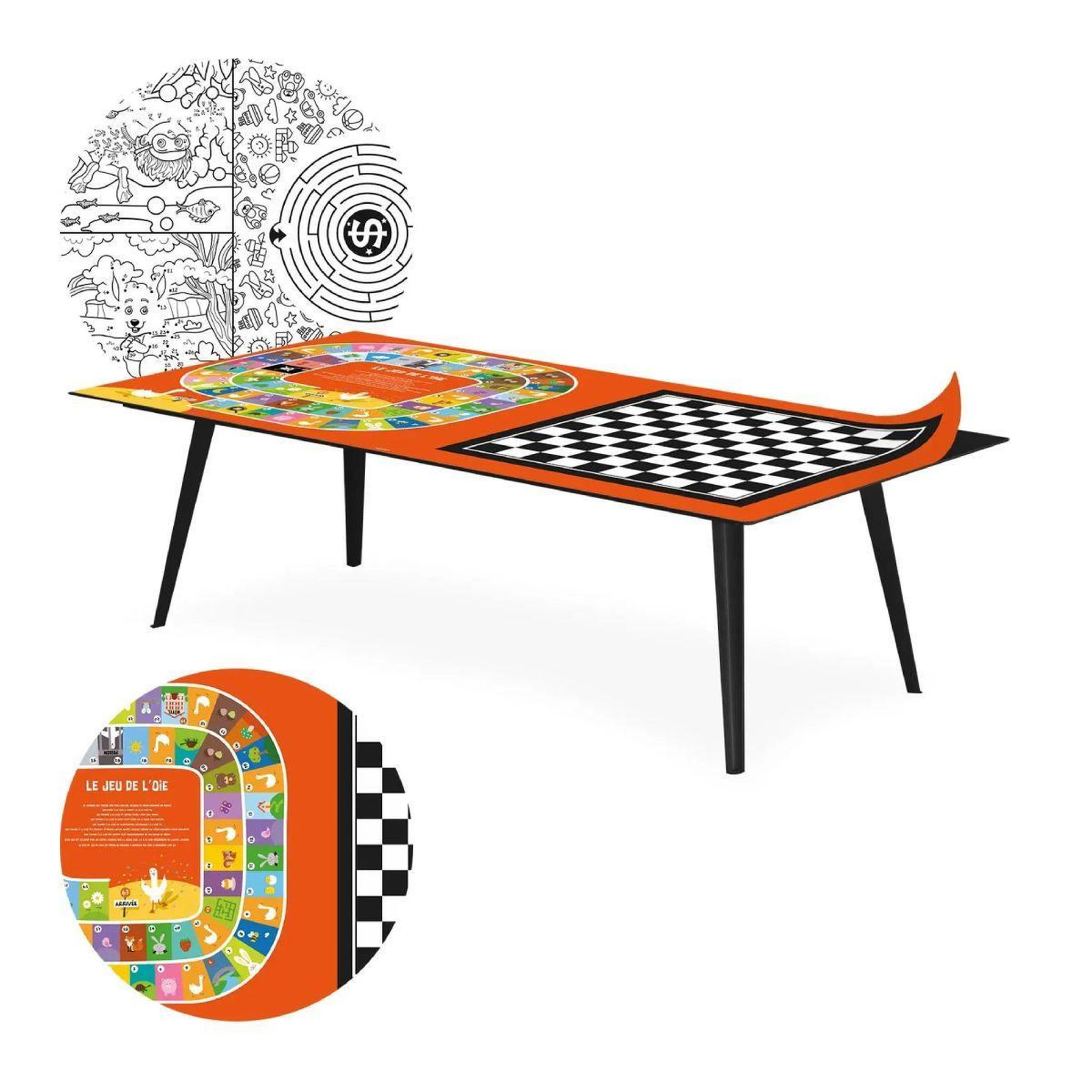 Voir la diapositive 1 : Paris Prix Table basse 2 covers  kid  120cm noir
