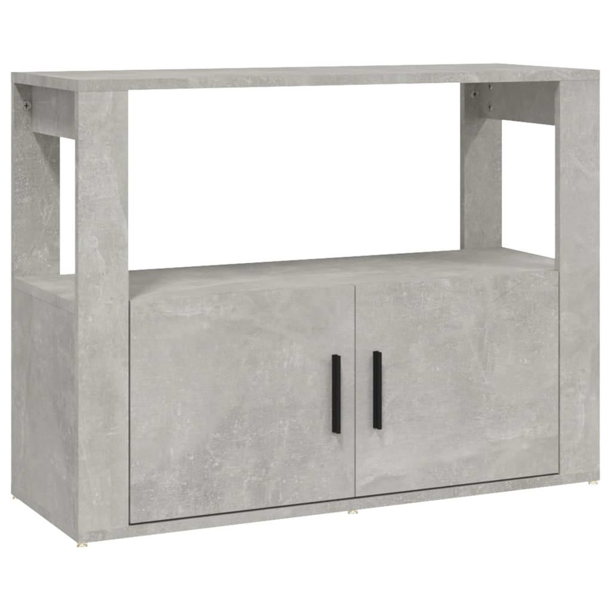 Voir la diapositive 2 : VIDAXL Buffet Gris beton 80x30x60 cm Bois d'ingenierie