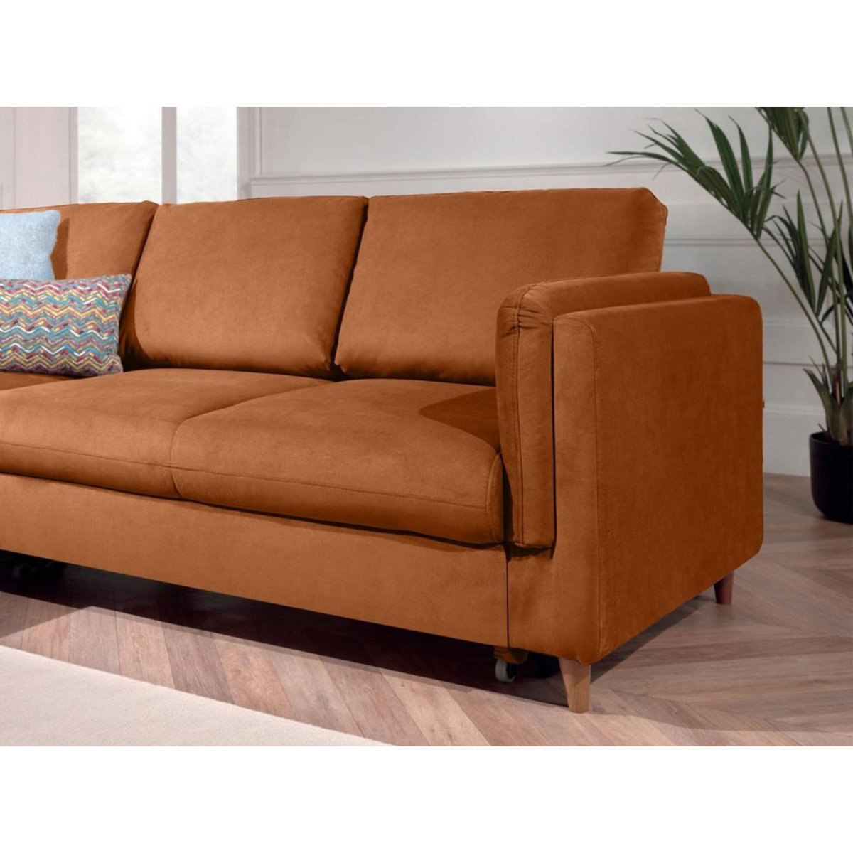 LISA DESIGN Brooke - canapé d'angle gauche - convertible - 5 places - en velours