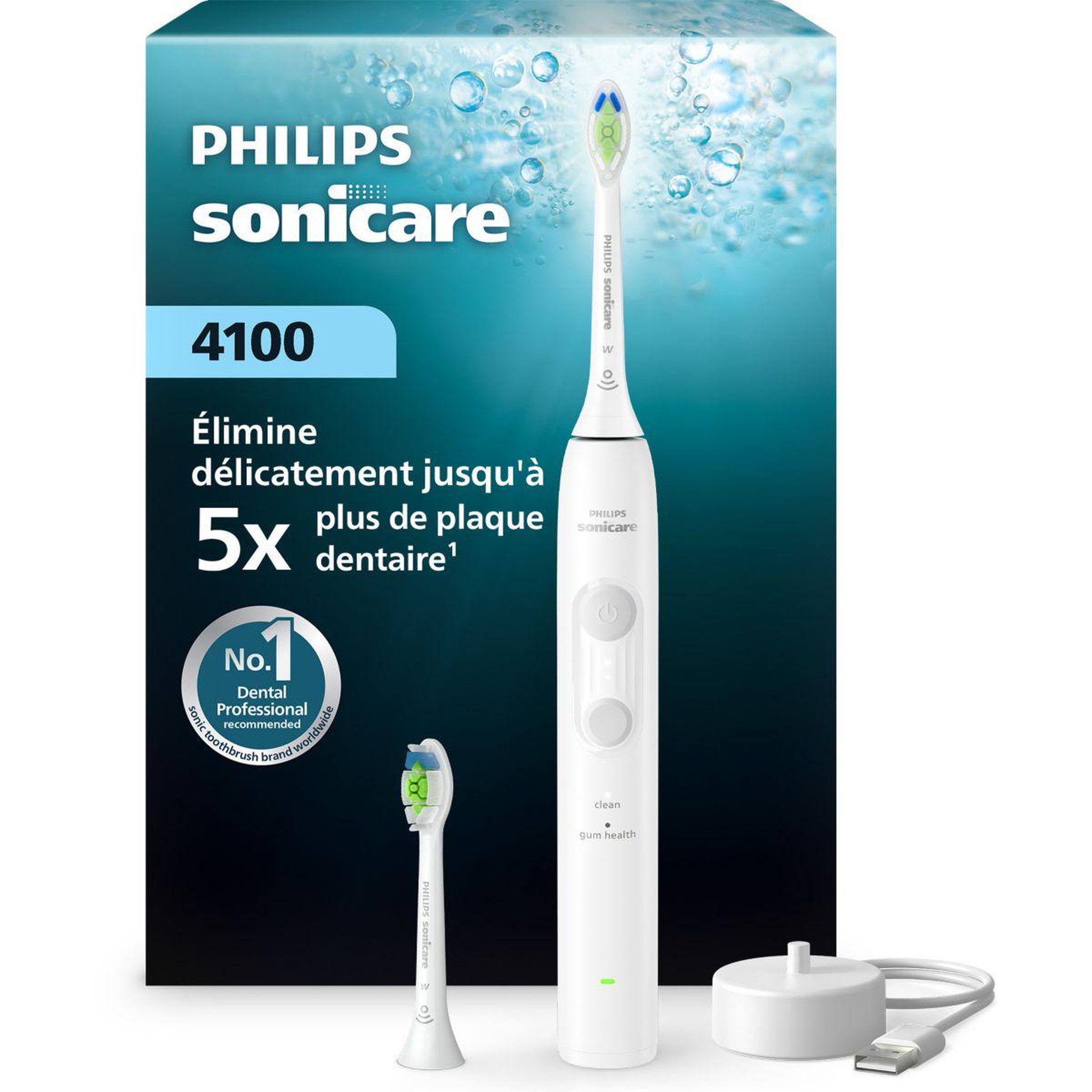 Philips Brosse à dents électrique hx4042/41 serie 4100 blanche