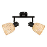ATMOSPHERA Plafonnier 2 Lampes Orientables  Lio  28cm Naturel