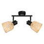 Voir la diapositive 1 : ATMOSPHERA Plafonnier 2 Lampes Orientables  Lio  28cm Naturel