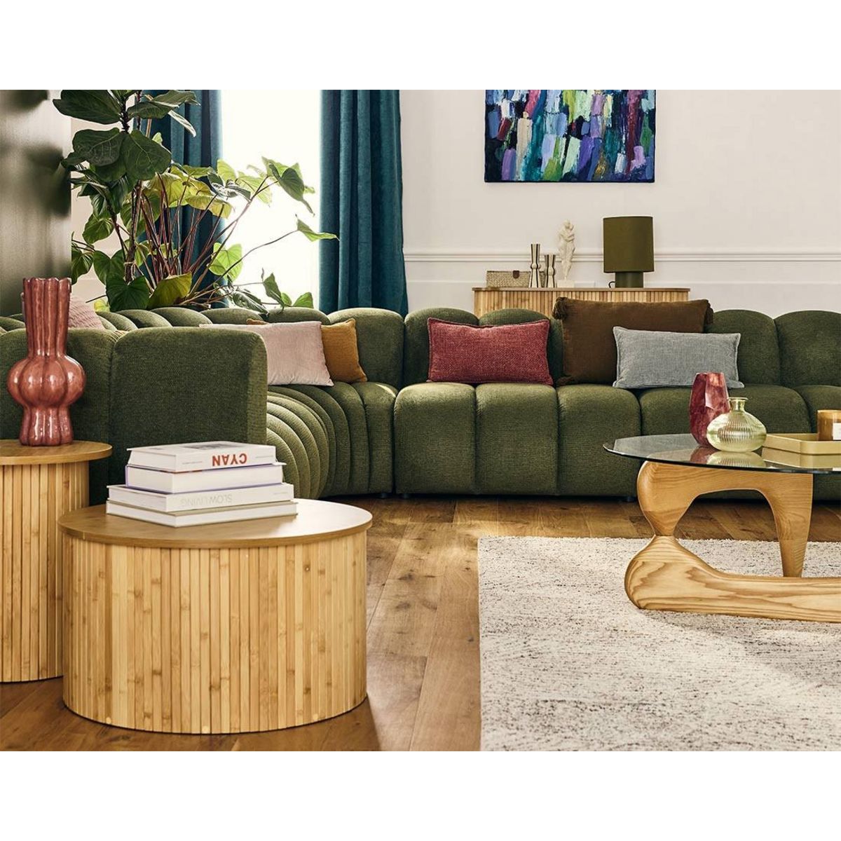 BEST MOBILIER Kofu - table basse ronde - bambou - 60 cm