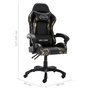Voir la diapositive 6 : VIDAXL Fauteuil de jeux video Noir et camouflage Similicuir