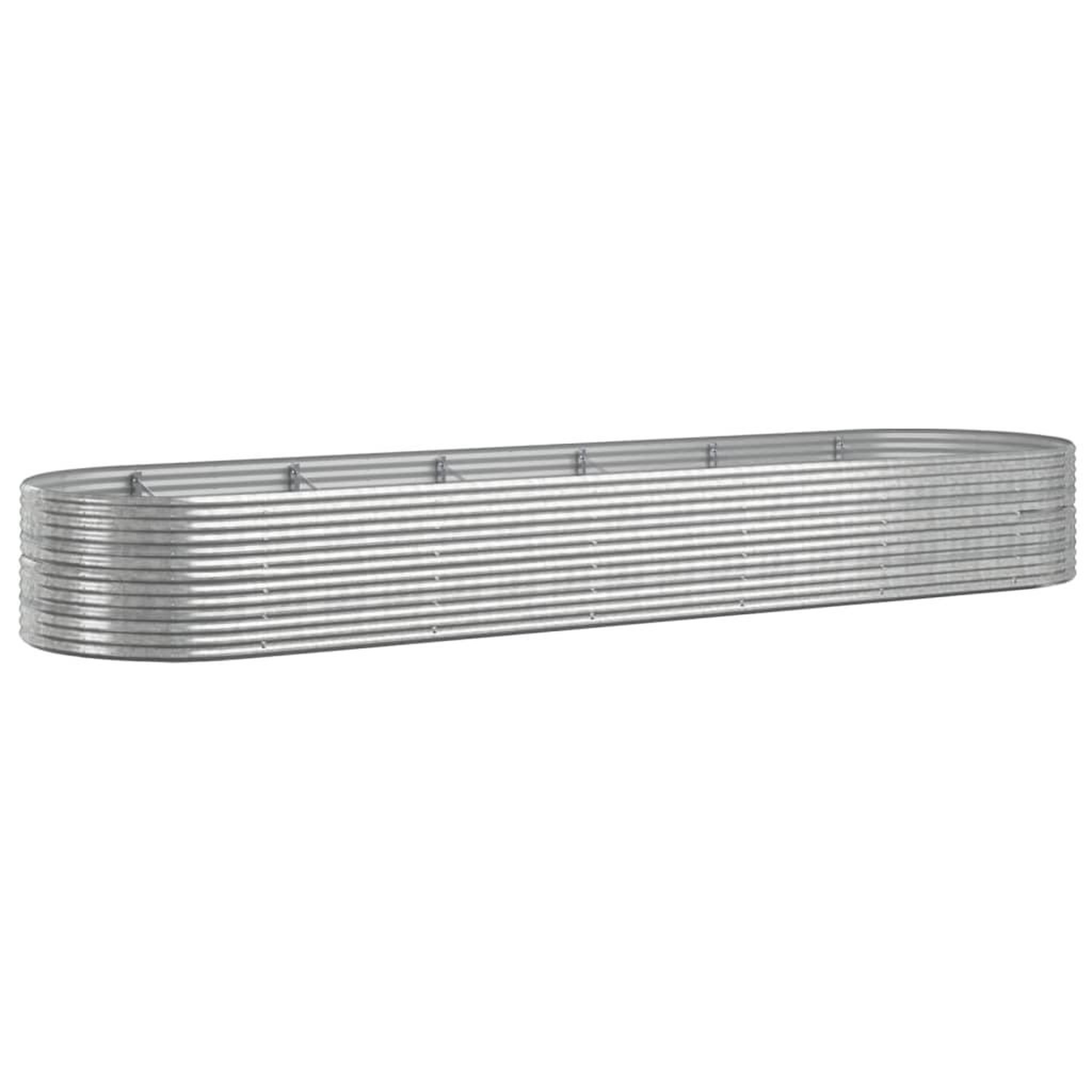 Voir la diapositive 2 : VIDAXL Lit sureleve de jardin Acier enduit de poudre Argente