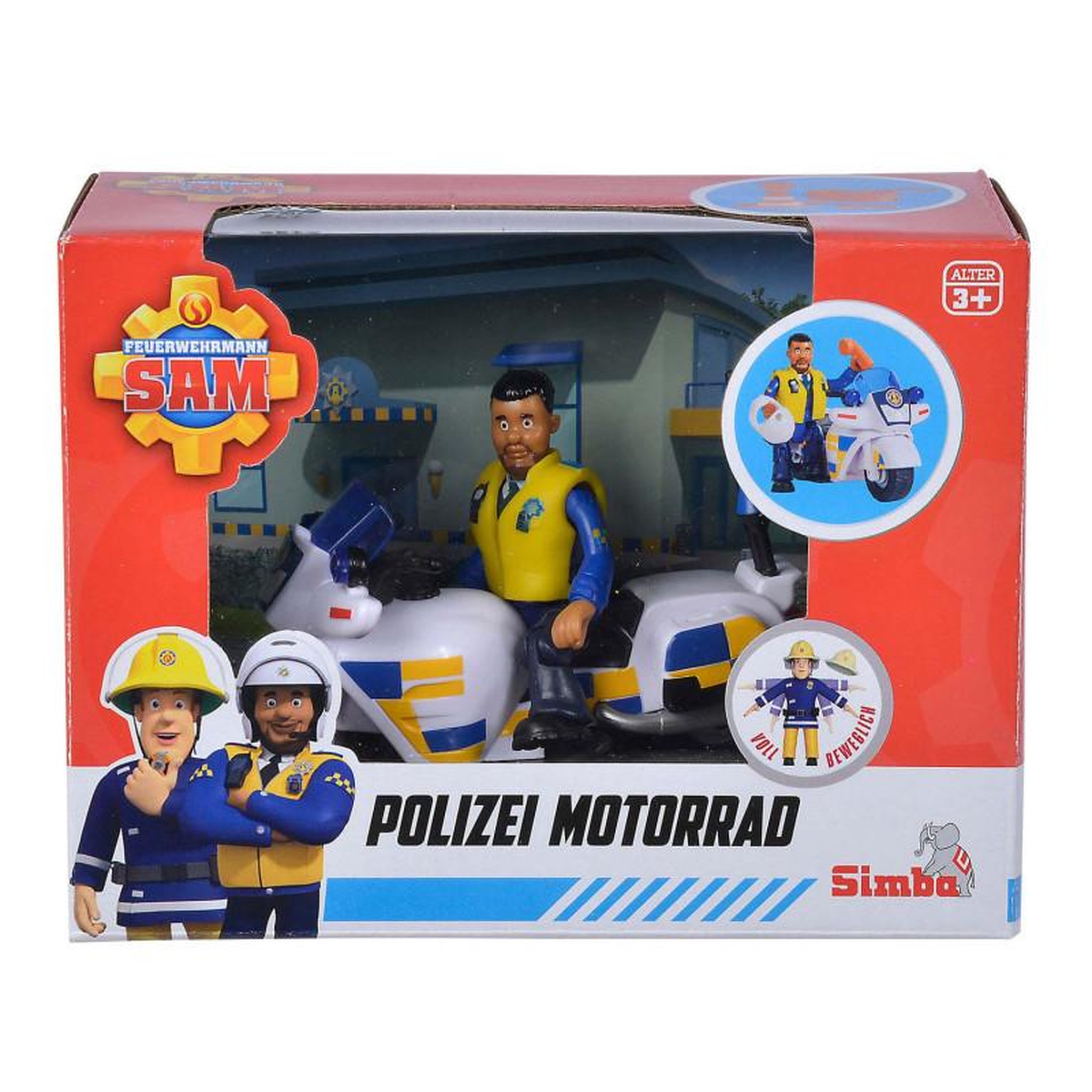 Voir la diapositive 2 : SIMBA SIMBA Fireman Sam Police Motorcycle