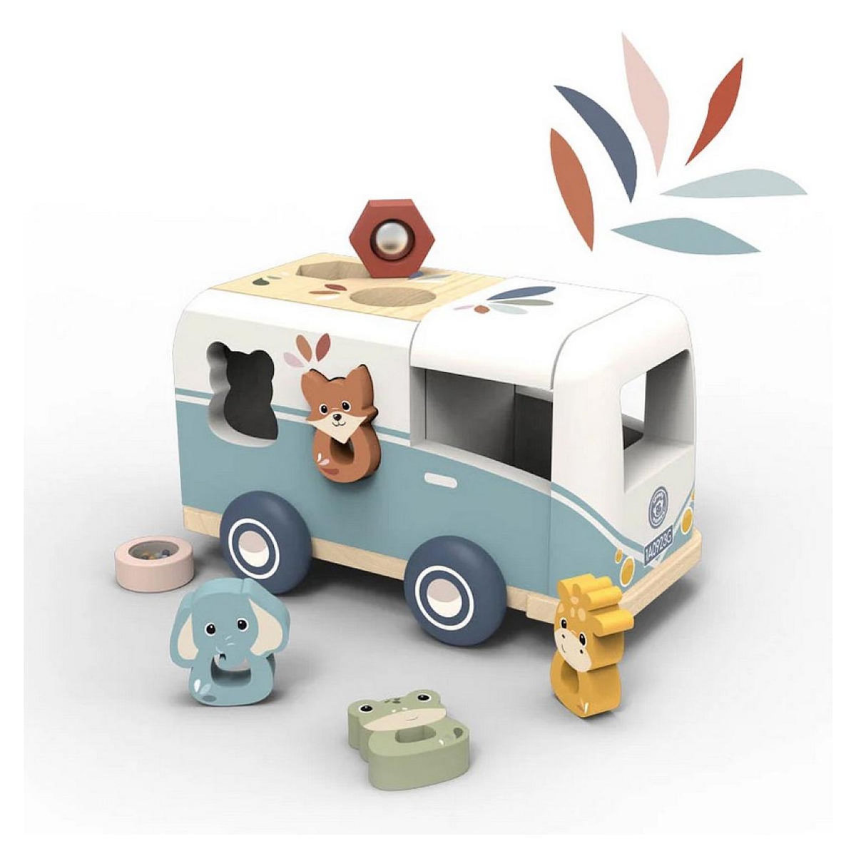 SPEEDY MONKEY Boite a forme en bois - van bleu