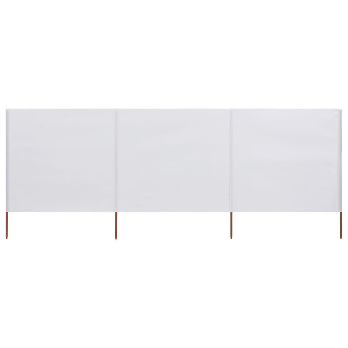VIDAXL Paravent 3 panneaux Tissu 400 x 120 cm Blanc