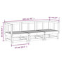 Voir la diapositive 6 : VIDAXL Salon de jardin 3 pcs gris bois massif de pin
