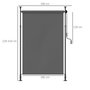 Voir la diapositive 3 : OUTSUNNY Store extérieur sur pied store manuel rétractable enroulable réglable H.2,2-3,1m sans perçage métal polyester gris