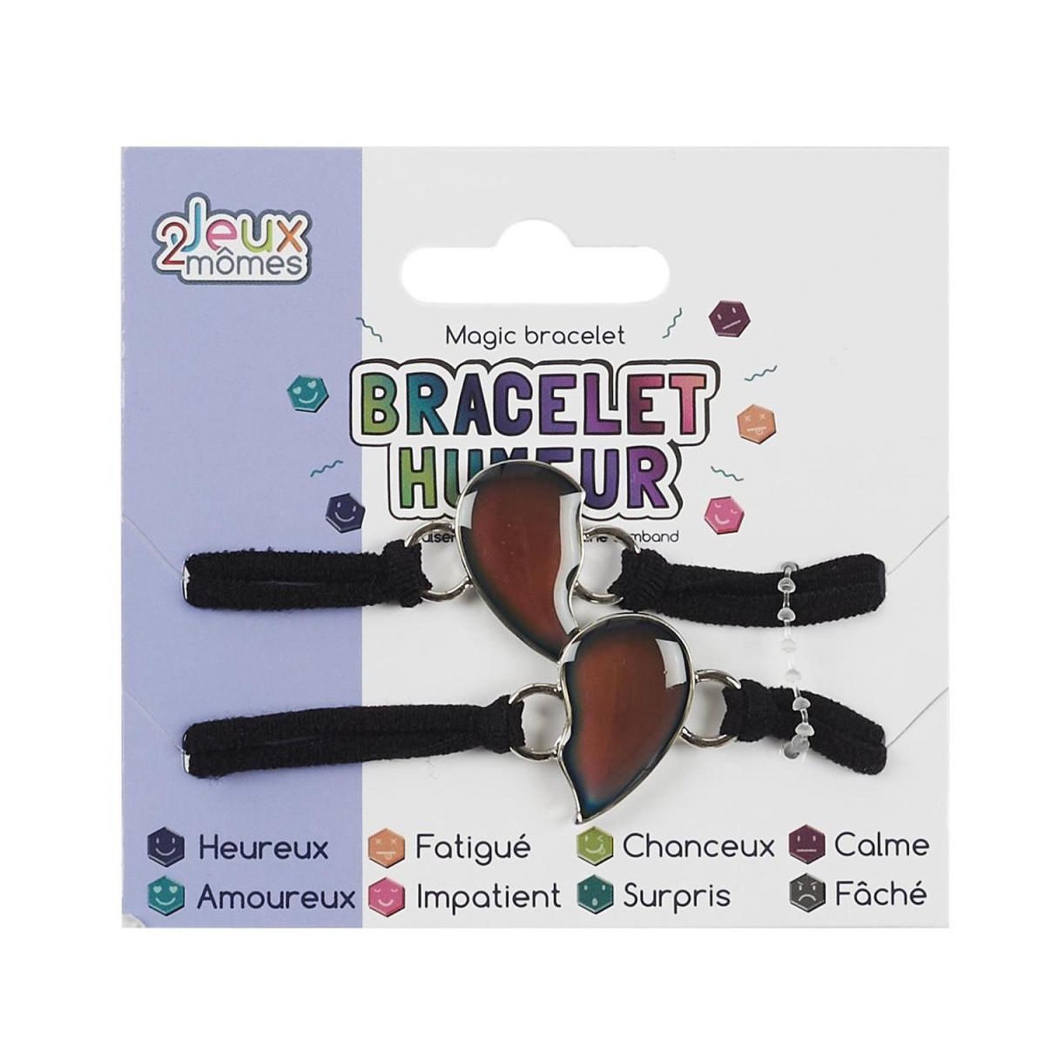 Voir la diapositive 5 : Jeux 2 momes Lot de 2 Bracelets Fantaisie  Humeur  20cm Multicolore