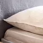 SWEEEK Parure de lit en microfibre lavée, sable, pour lit 2 places avec 2 taies d'oreillers