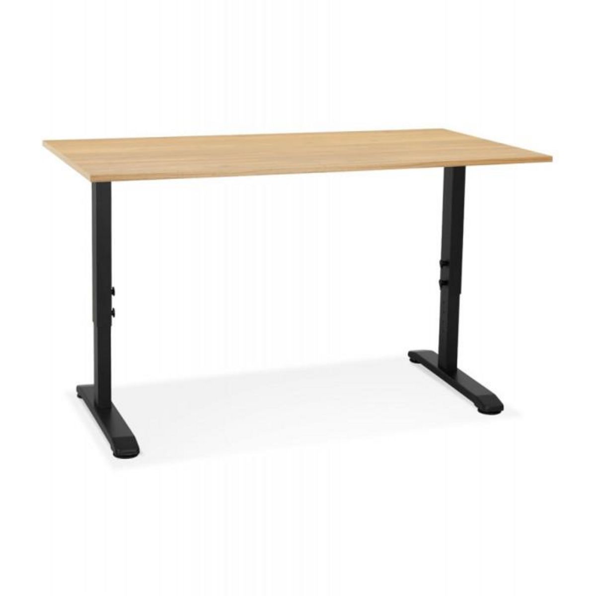 Paris Prix Bureau Hauteur Réglable  Mathew  160cm Noir & Naturel