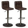 Voir la diapositive 1 : ATMOSPHERA Lot de 2 Chaises de Bar  Delek  102cm Marron