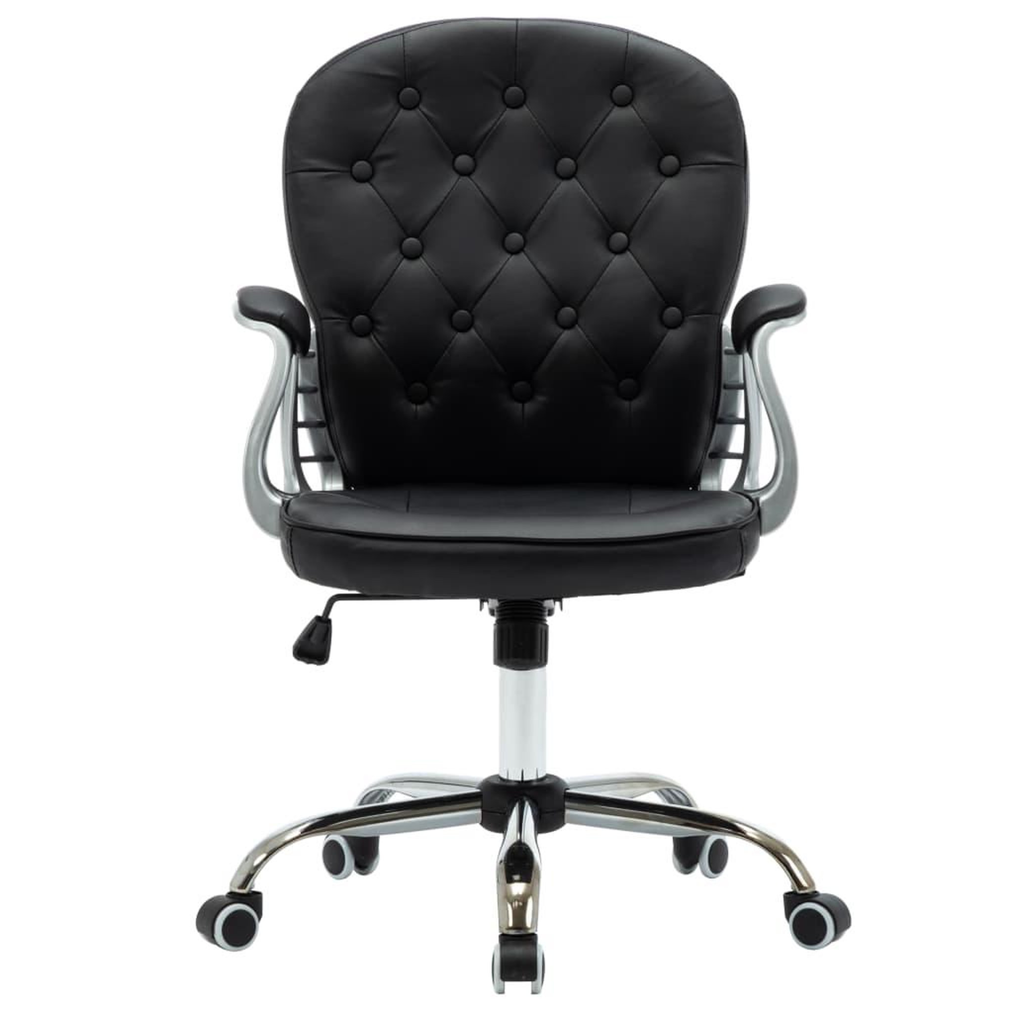 Voir la diapositive 3 : VIDAXL Chaise de bureau pivotante Noir Similicuir