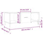 Voir la diapositive 6 : VIDAXL Table basse noir 102x50x40 cm bois d'ingenierie