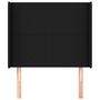 Voir la diapositive 3 : VIDAXL Tete de lit avec oreilles Noir 103x16x118/128 cm Tissu