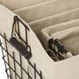 Voir la diapositive 2 : ATMOSPHERA Lot de 5 Corbeilles de Rangement  Métal  51cm Beige