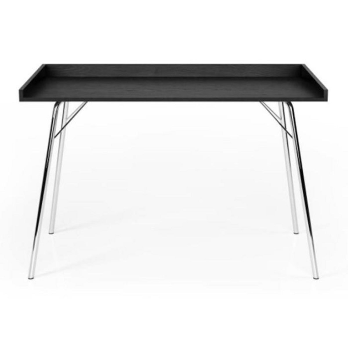 Paris Prix Bureau Design en Bois  Rayburn  115cm Noir & Chrome