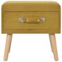 Voir la diapositive 4 : VIDAXL Table de chevet Moutarde 40x35x40 cm Velours