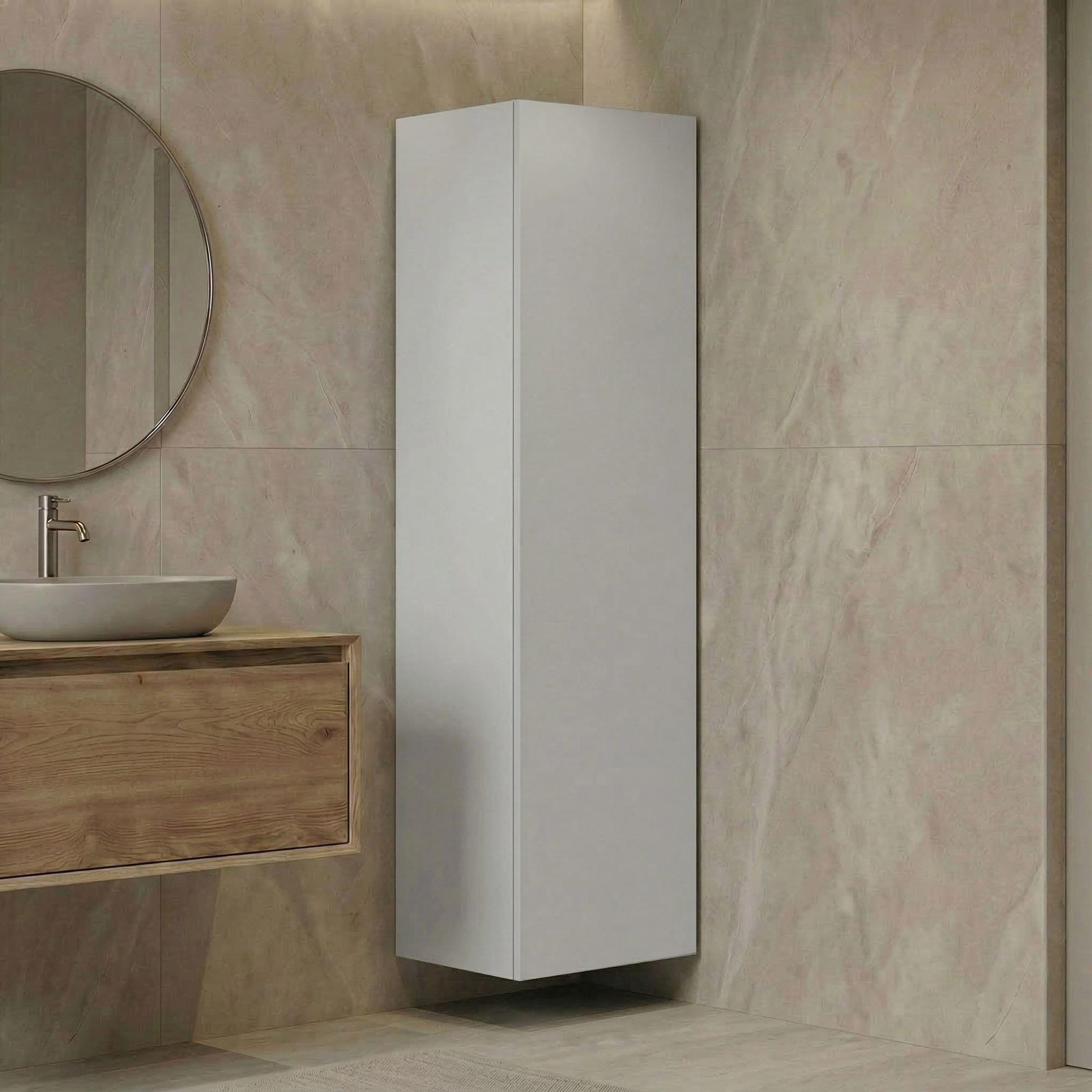 Voir la diapositive 2 : Habitat et Jardin Armoire de Salle de Bain  Ferla 30  - 30 x 25 x 100 cm - Matte Cashmere