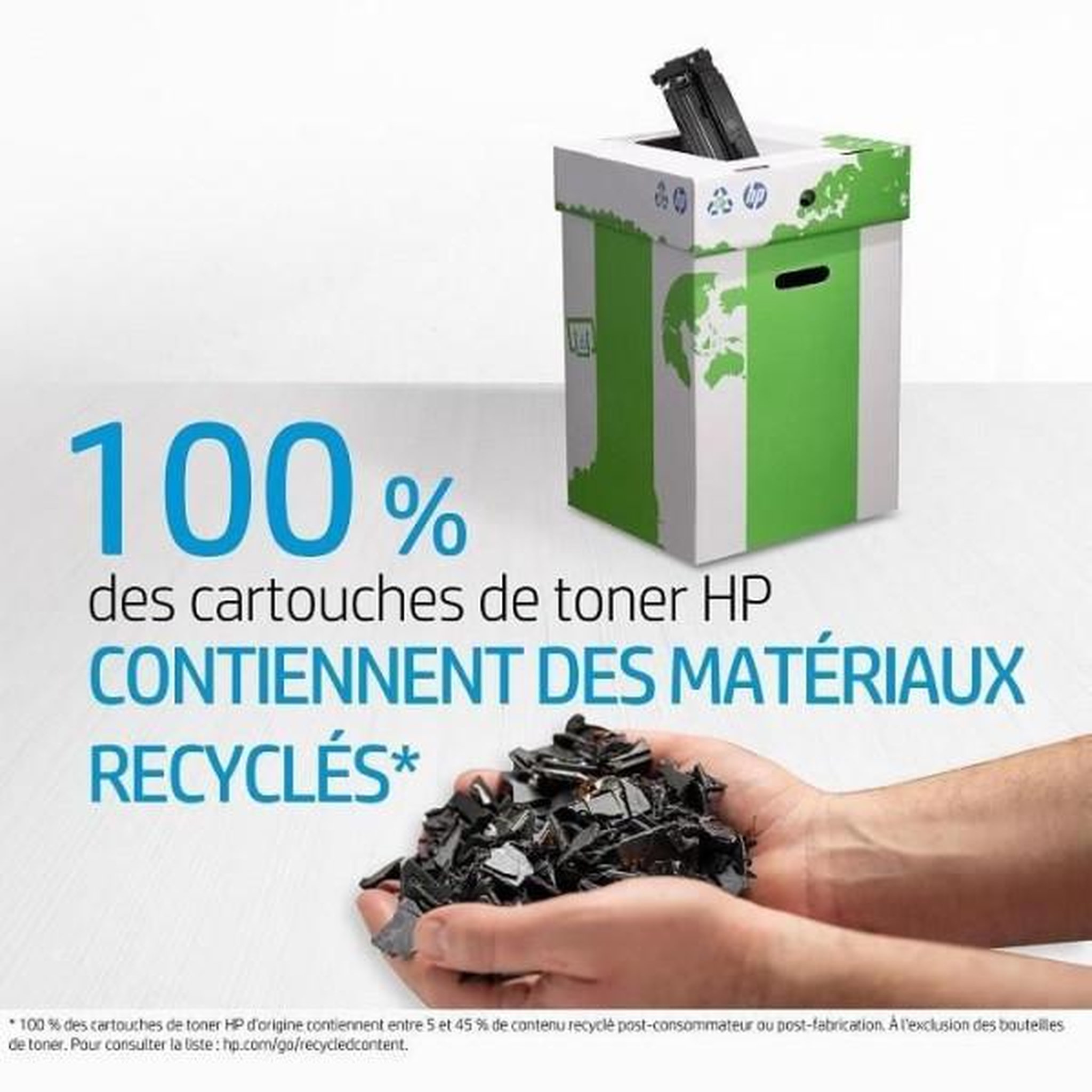 Voir la diapositive 3 : HP Cartouche de Toner HP 305A Cyan Authentique (CE411A) pour HP Color LaserJet Pro M351 / M375 / M451 / M475