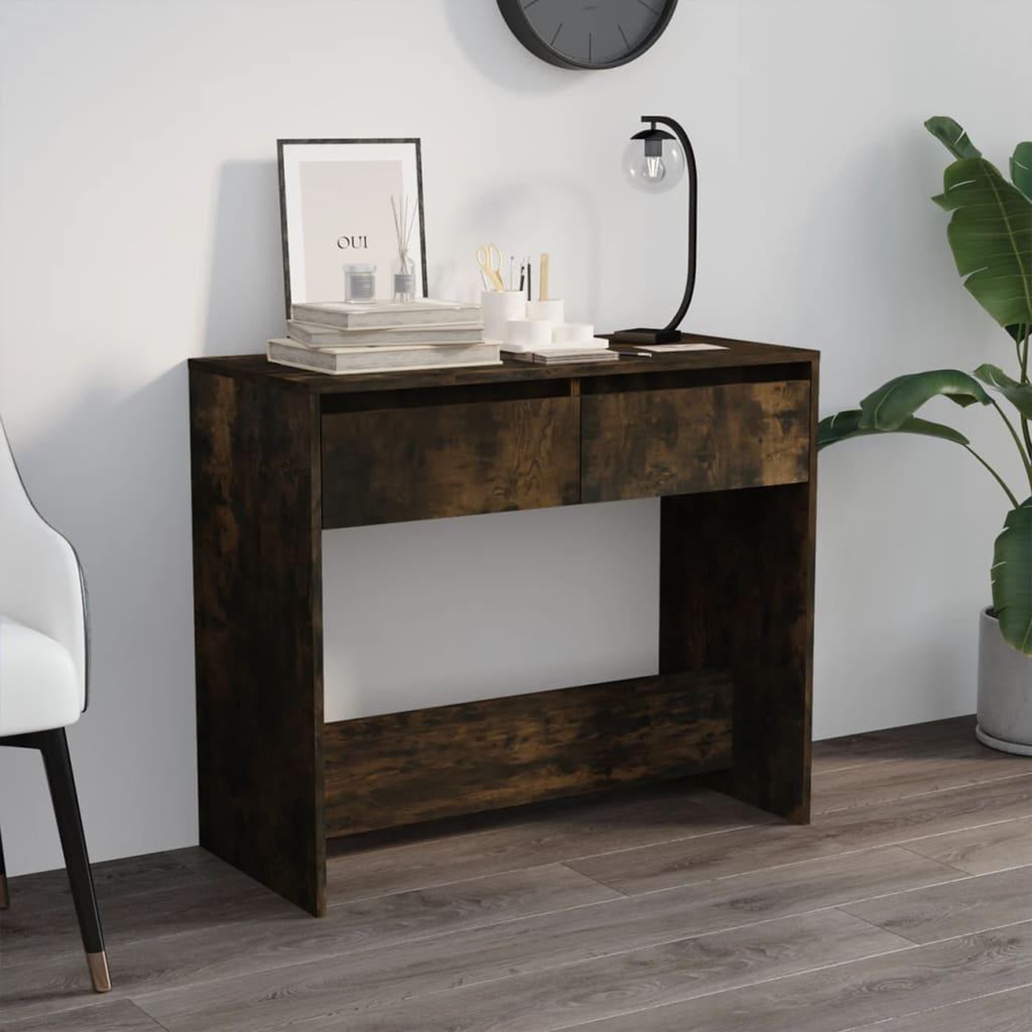 VIDAXL Table console chene fume 89x41x76,5 cm bois d'ingenierie