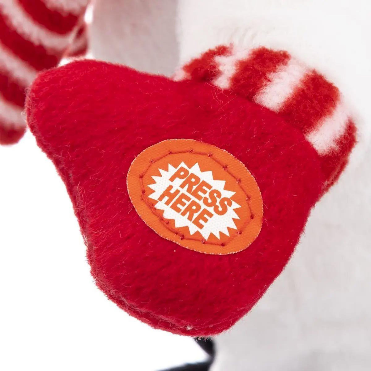 FEERIC LIGHT & CHRISTMAS Bonhomme de Neige  Musical  34cm Blanc & Rouge