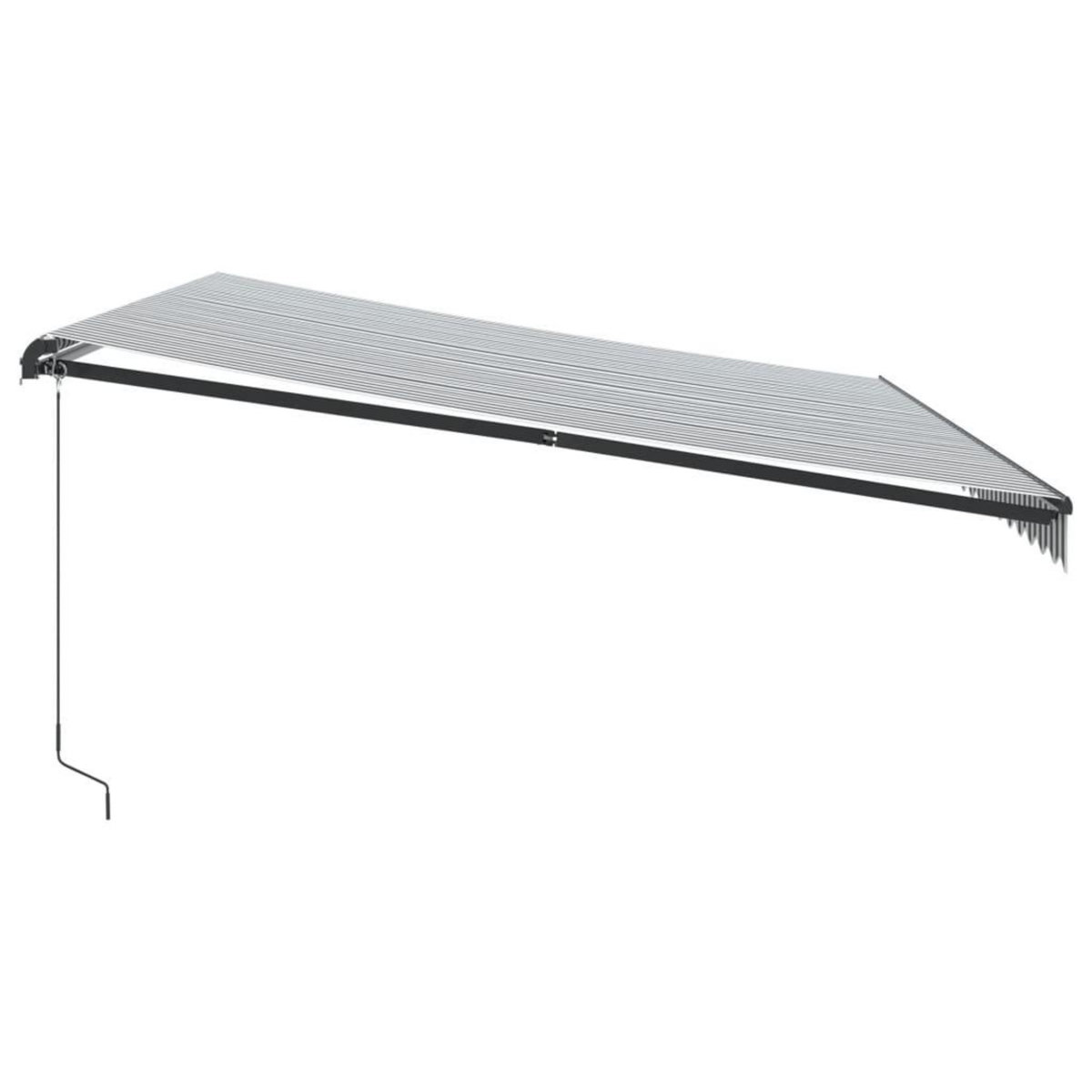 VIDAXL Auvent manuel retractable anthracite et blanc 500x300 cm
