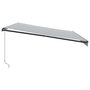 Voir la diapositive 4 : VIDAXL Auvent manuel retractable anthracite et blanc 500x300 cm