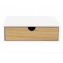 Voir la diapositive 1 : Paris Prix Chevet Mural Design en Bois  Tafar  40cm Blanc