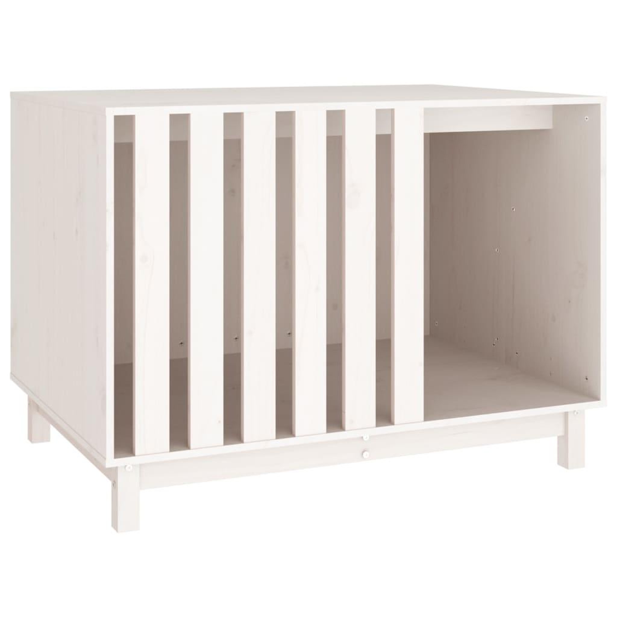 Voir la diapositive 2 : VIDAXL Niche pour chien Blanc 100x70x72 cm Bois de pin massif