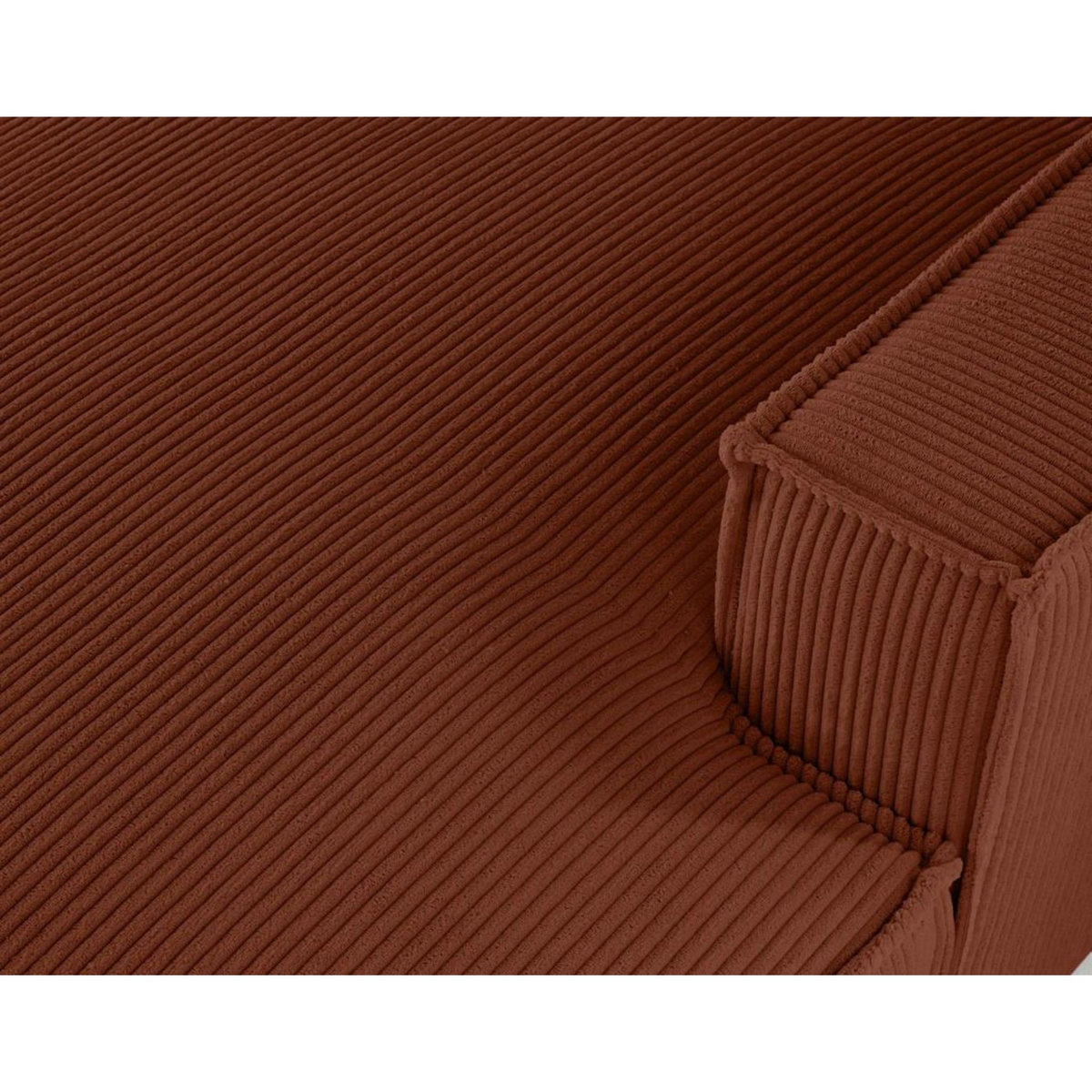 LISA DESIGN Spiaggia - canapé d'angle droit - forme arrondie - 5 places - en velours côtelé