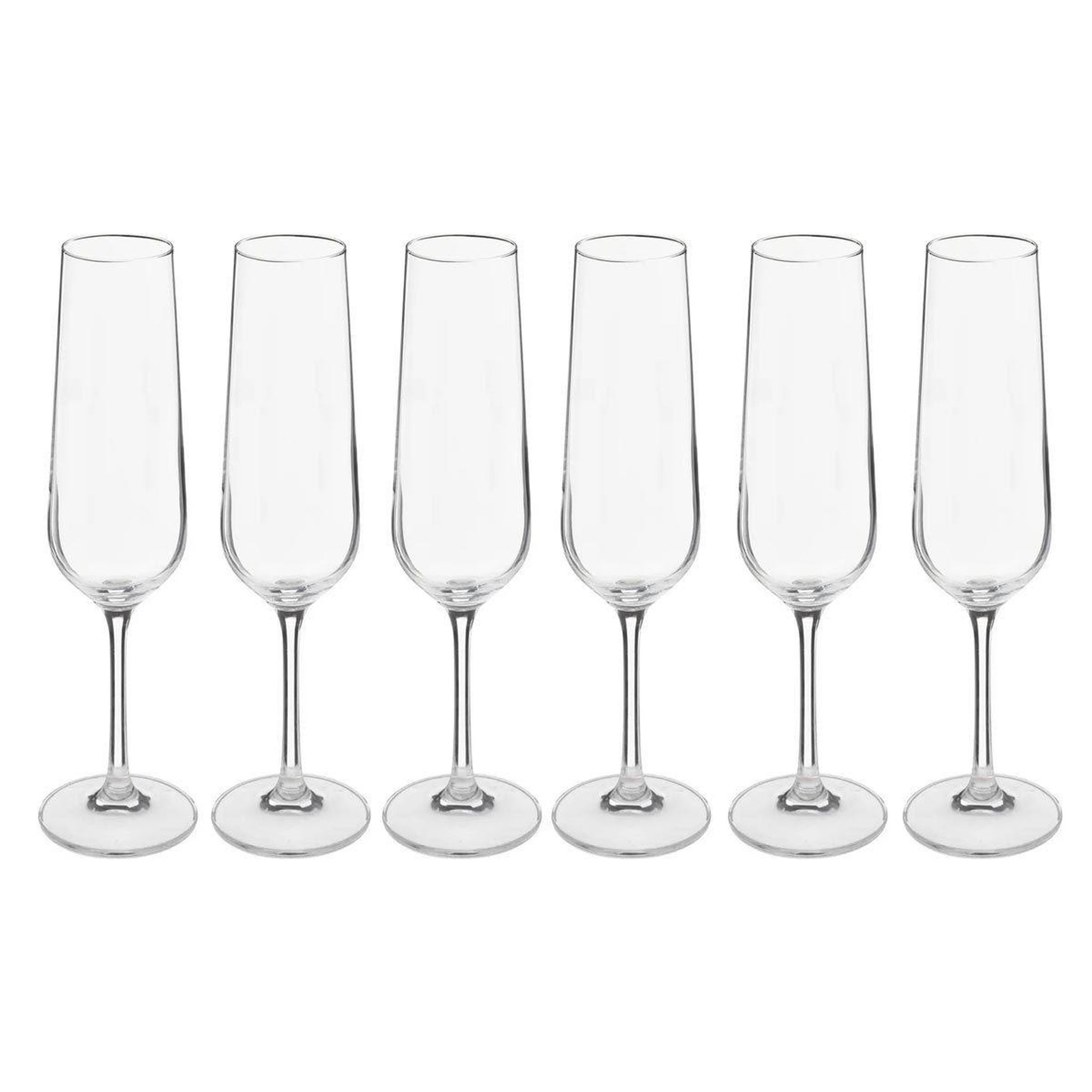 Voir la diapositive 1 : SECRET DE GOURMET Lot de 6 Flûtes à Champagne  Lena  20cl Transparent