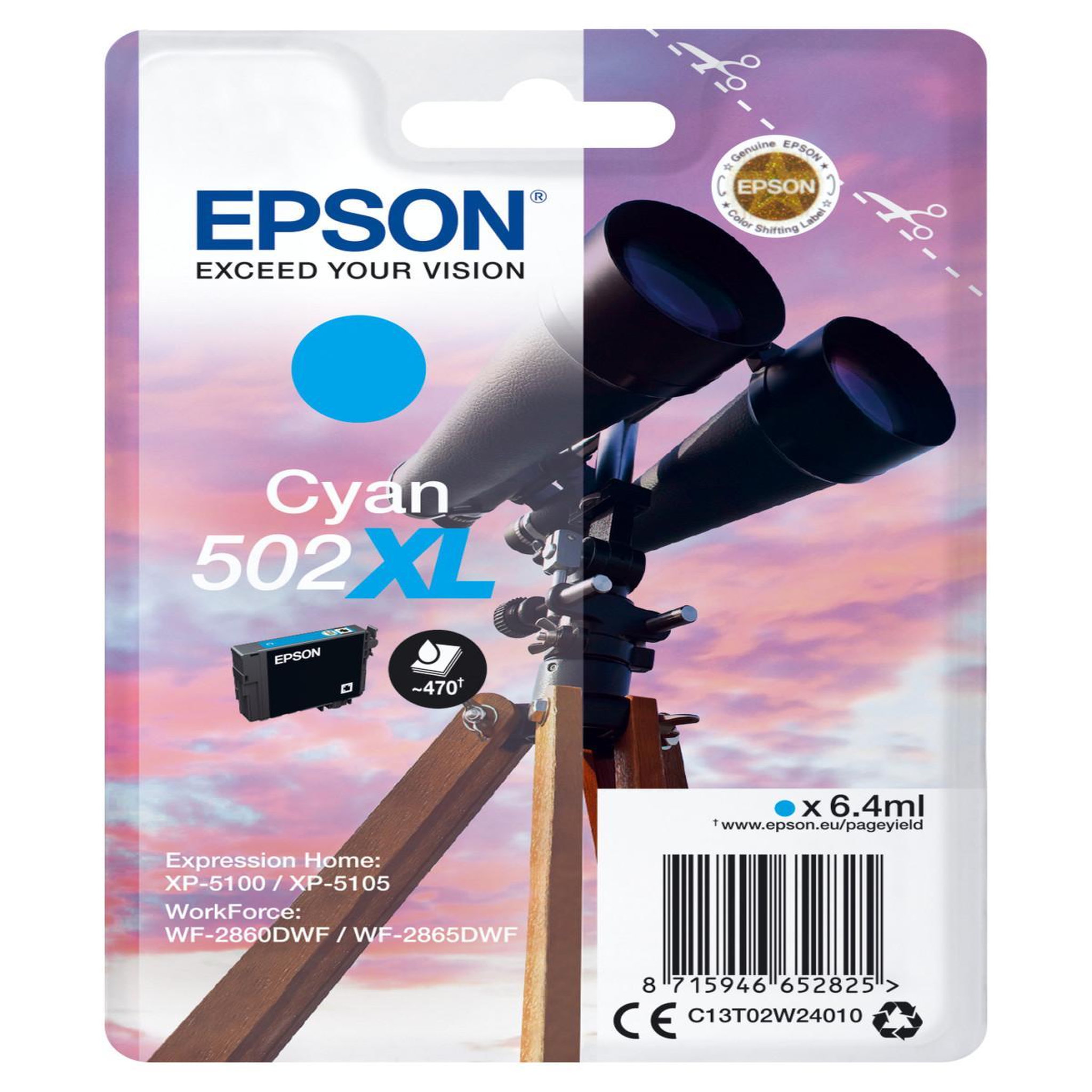 Voir la diapositive 2 : Epson EPSON Cartouche Jumelles - Cyan XL 502