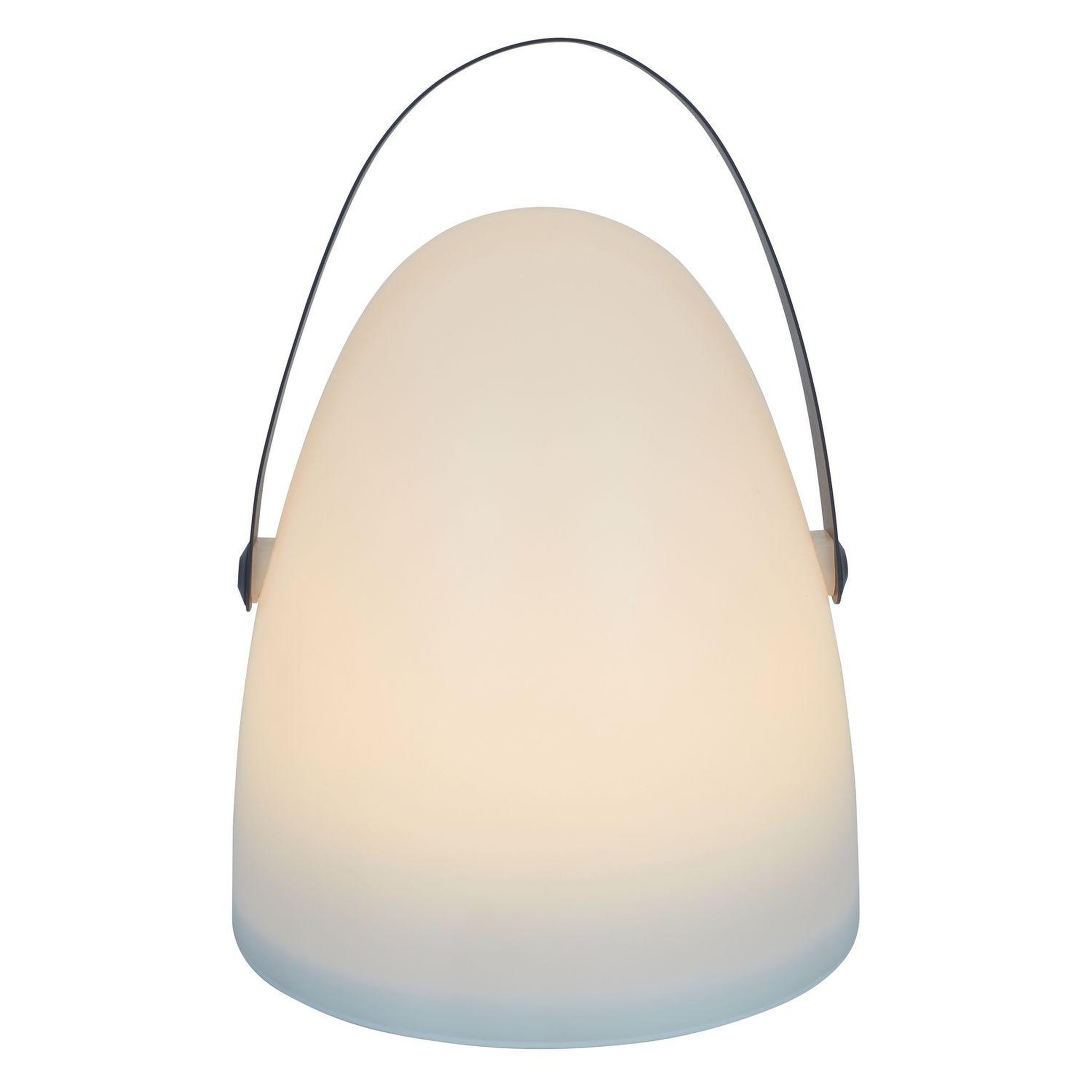 TOILINUX Lampe d'extérieur à poser avec poignée - Hauteur 30 cm - Blanc et Noir