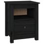 Voir la diapositive 2 : VIDAXL Table de chevet Noir 40x35x49 cm Bois de pin massif