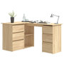 Voir la diapositive 3 : VIDAXL Bureau d'angle Chene sonoma 145x100x76 cm Bois d'ingenierie