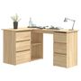 Voir la diapositive 3 : VIDAXL Bureau d'angle Chene sonoma 145x100x76 cm Bois d'ingenierie