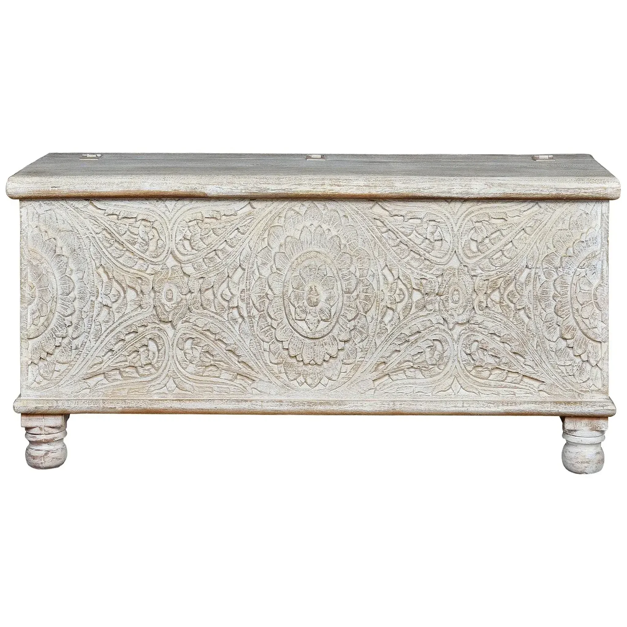 GINER Y COLOMER SL Coffre en bois de manguier massif 150 cm style rustique ethnique